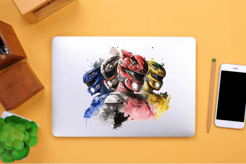 watercolor-power-rangers-clipart-bundle