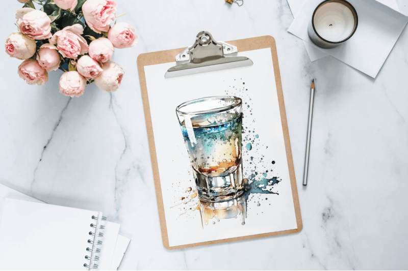 watercolor-shot-glass-clipart-bundle