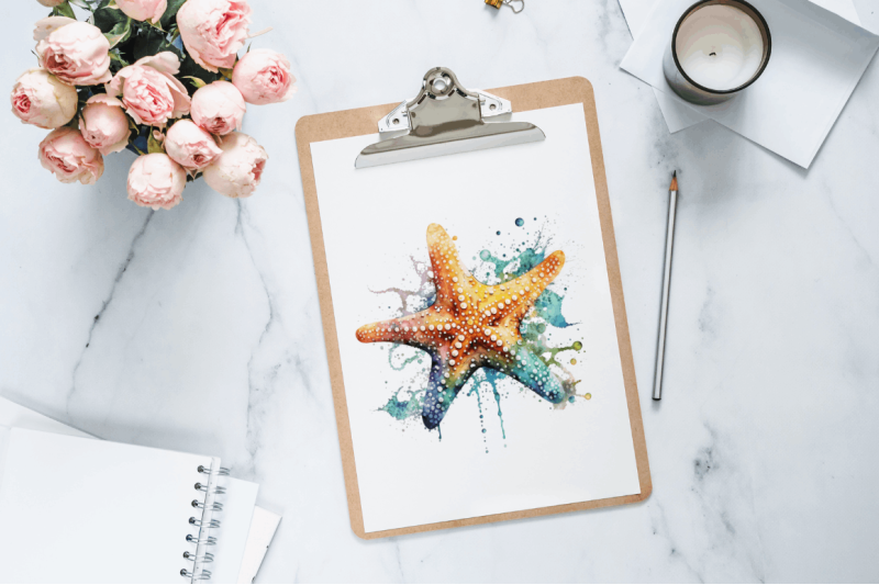 watercolor-starfish-clipart-bundle