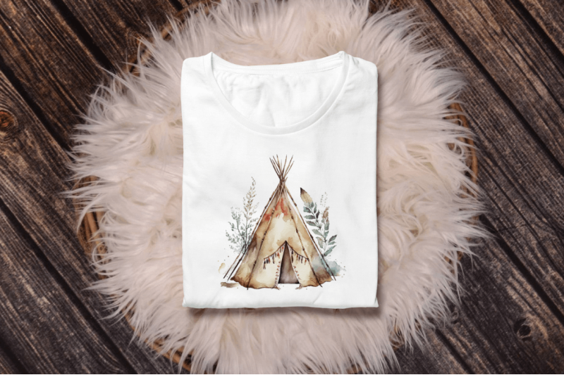 watercolor-teepee-clipart-bundle