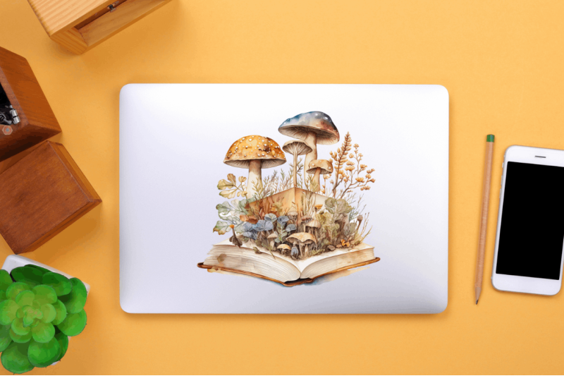 watercolor-the-book-of-mushrooms-clipart-bundle