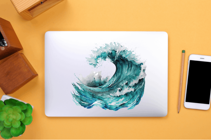 watercolor-waves-clipart-bundle