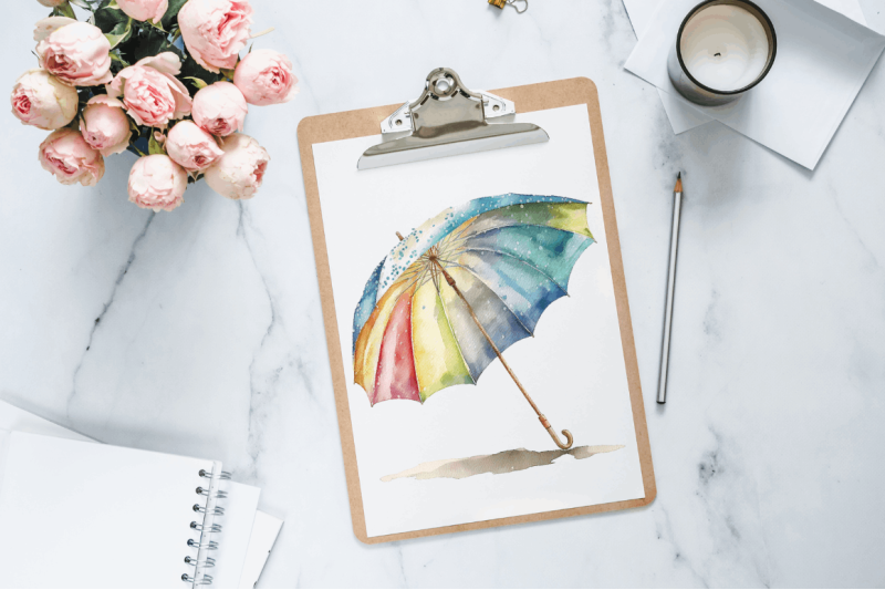 watercolor-beach-umbrella-clipart-bundle