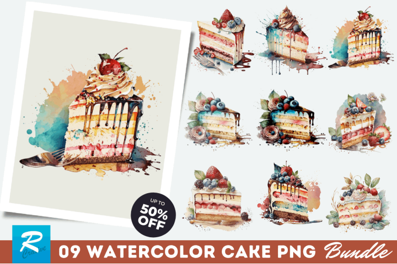 watercolor-cake-clipart-bundle