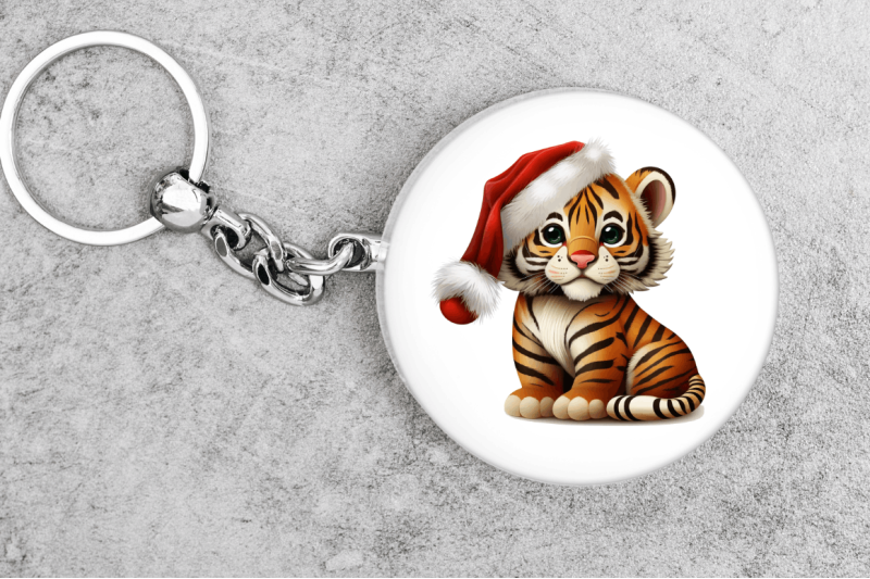 watercolor-christmas-cute-tiger-clipart-bundle