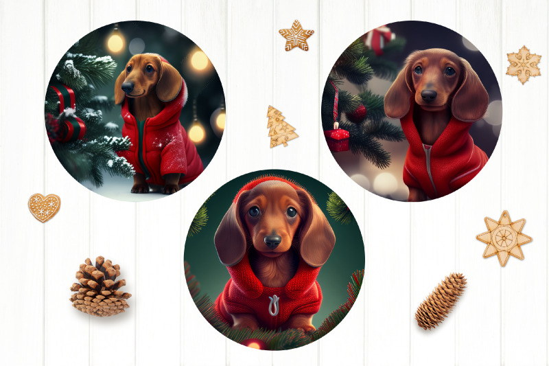 3d-dachshund-christmas-ornament-bundle-dog-ornament-png