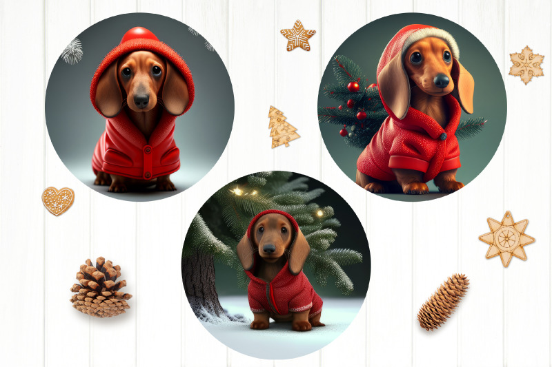 3d-dachshund-christmas-ornament-bundle-dog-ornament-png