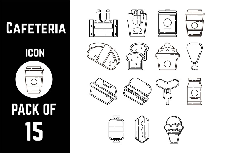 cafeteria-icon-pack-bundle-lineart-vector-template