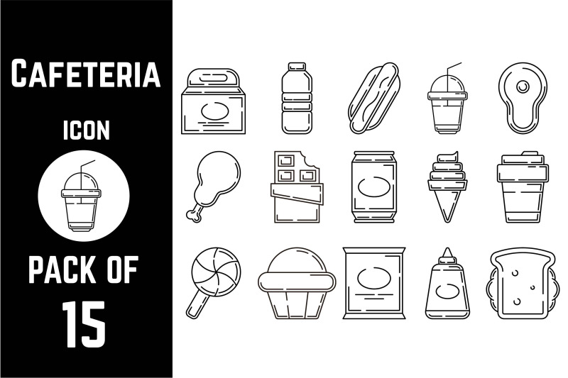 cafeteria-icon-pack-bundle-lineart-vector-template