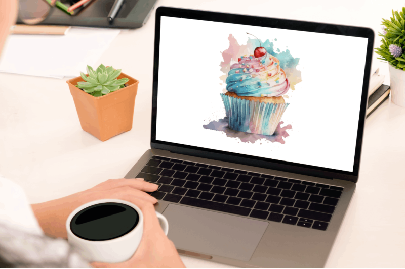 watercolor-cupcake-clipart-bundle