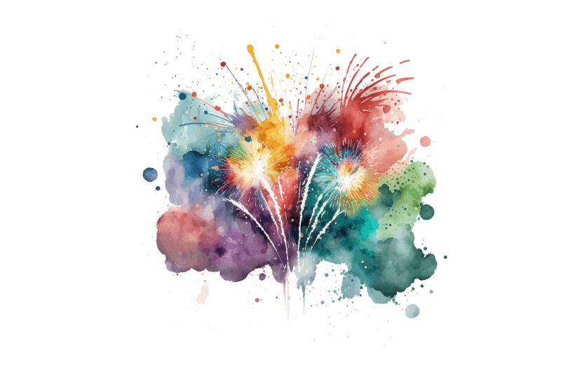 watercolor-fireworks-clipart-bundle