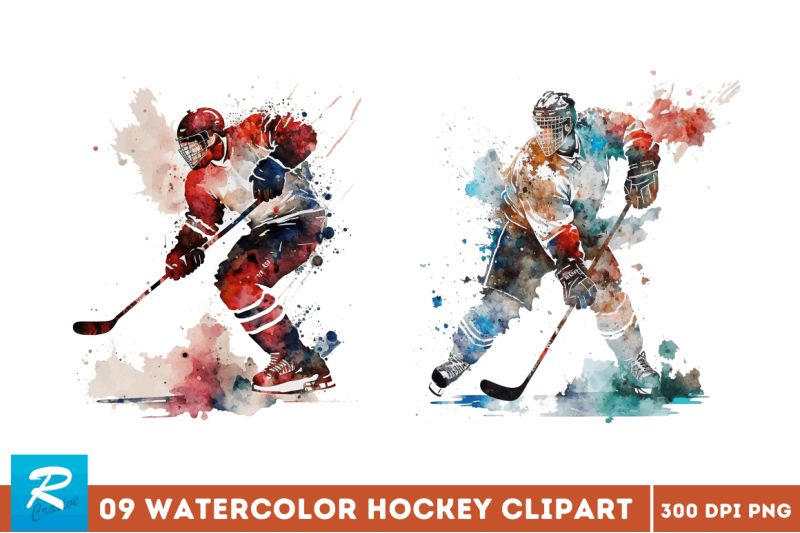 watercolor-hockey-clipart-bundle