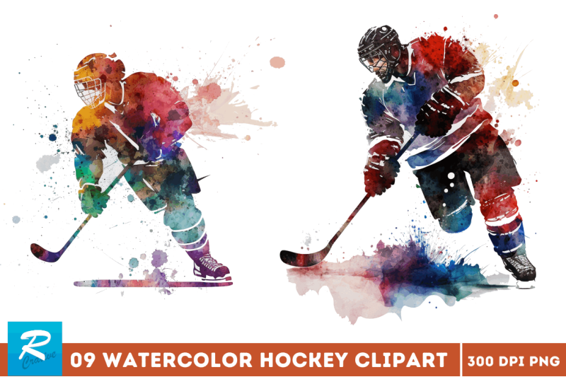 watercolor-hockey-clipart-bundle