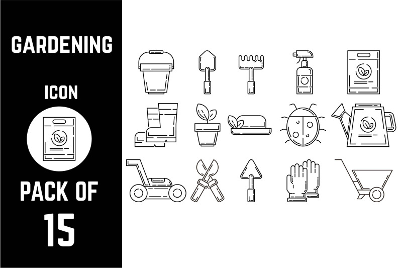 gardening-or-plantation-icon-pack-bundle-lineart-vector-template