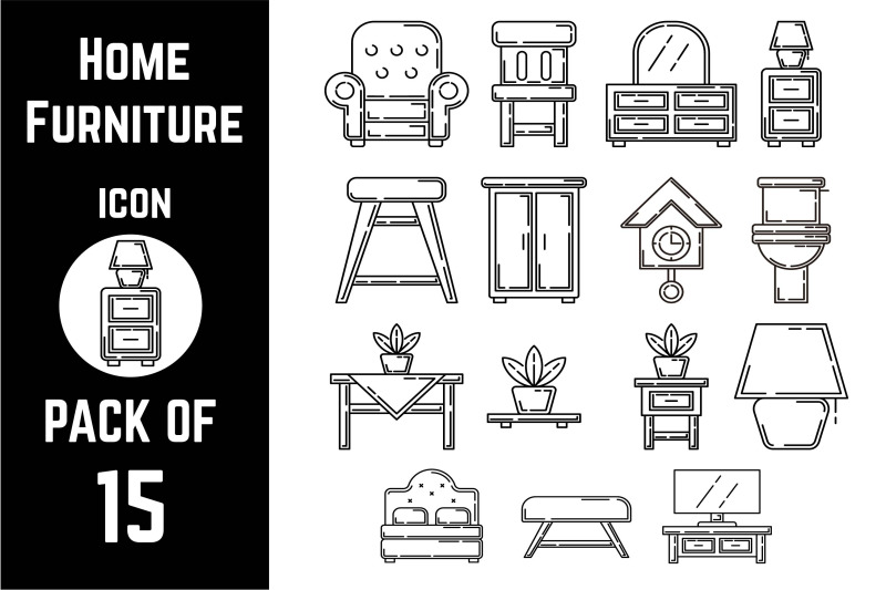 home-furniture-icon-pack-bundle-lineart-vector-template