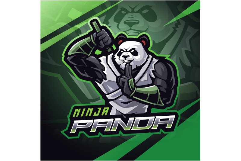 ninja-panda-esport-mascot-logo-design