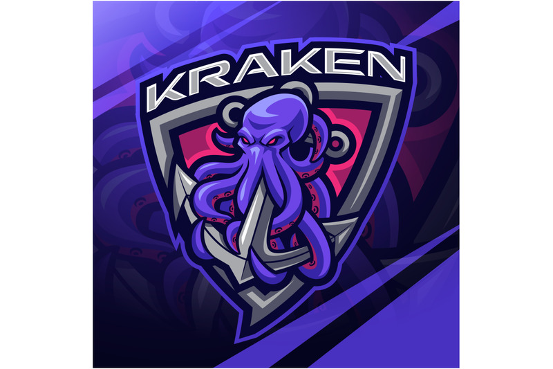 kraken-esport-mascot-logo-design