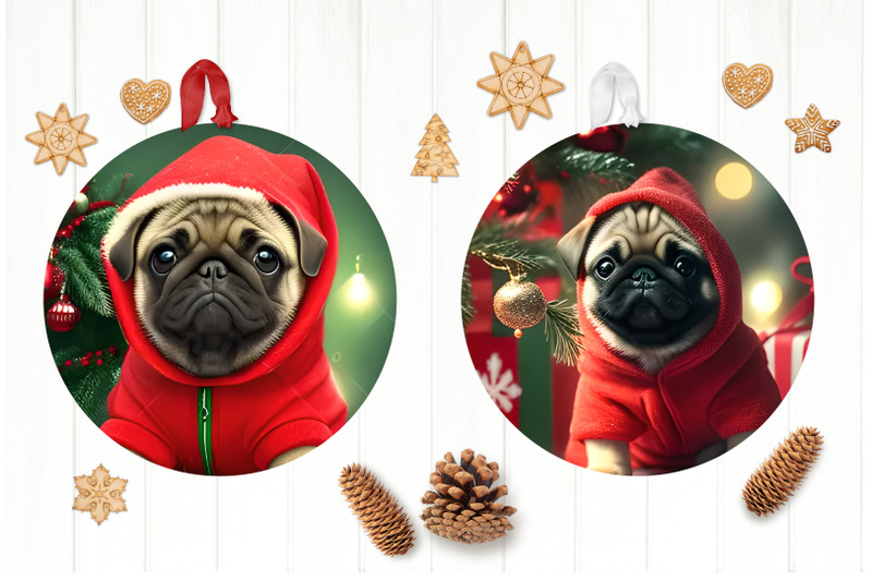 3d-pug-christmas-ornament-bundle-dog-ornament-png
