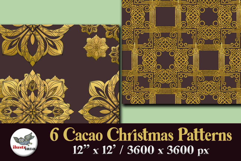 cacao-and-gold-seamless-christmas-patterns