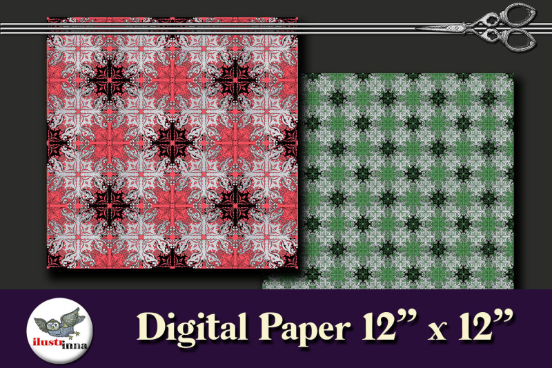 christmas-purple-blue-and-green-printable-paper-seamless-patterns