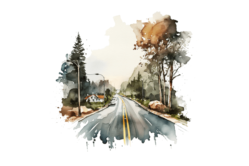 watercolor-road-street-highway-clipart-bundle