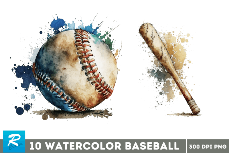 watercolor-baseball-clipart-bundle