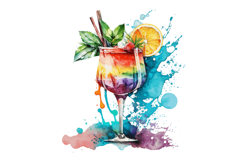 watercolor-cocktail-clipart-bundle