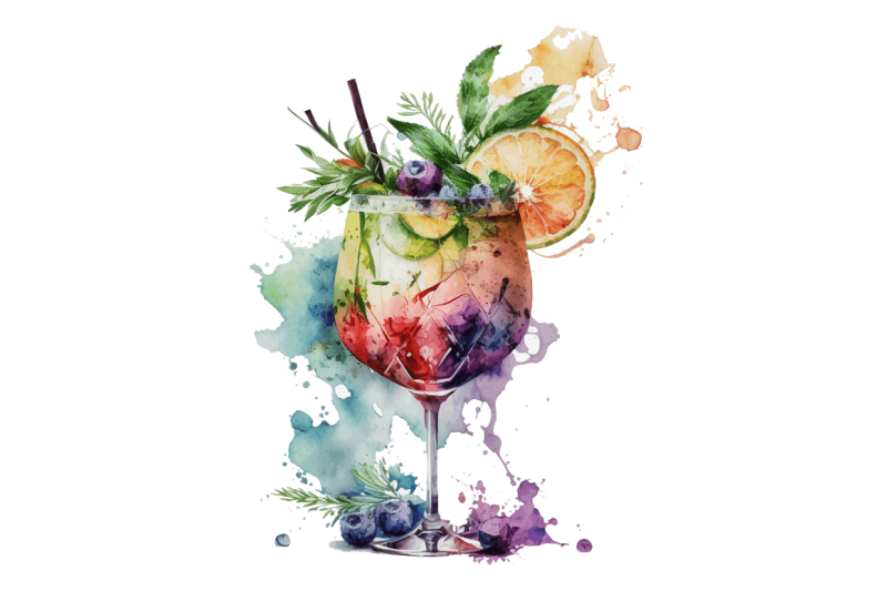 watercolor-cocktail-clipart-bundle