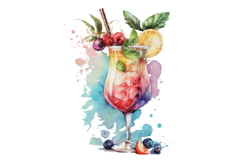 watercolor-cocktail-clipart-bundle