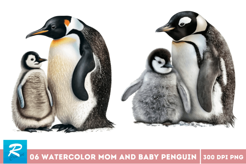 mom-and-baby-penguin-clipart-bundle