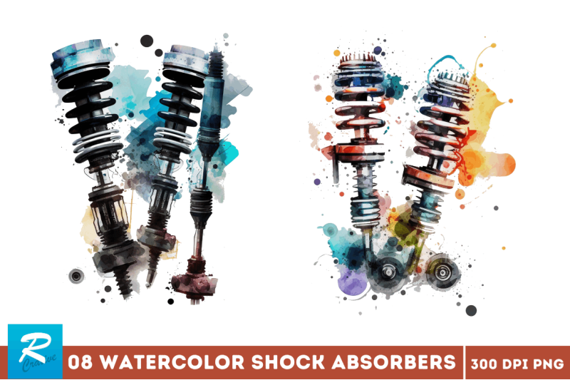 watercolor-shock-absorbers-clipart-bundle