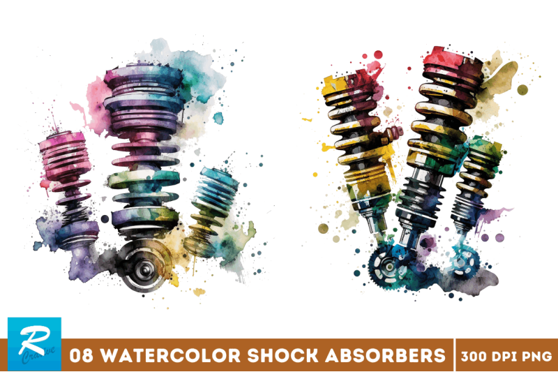 watercolor-shock-absorbers-clipart-bundle