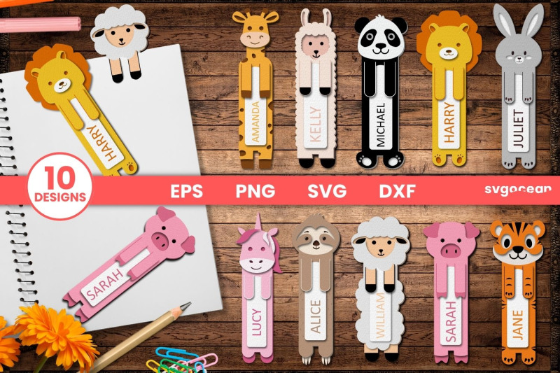 animals-bookmark-svg-bundle-papercut-cute-bookmark