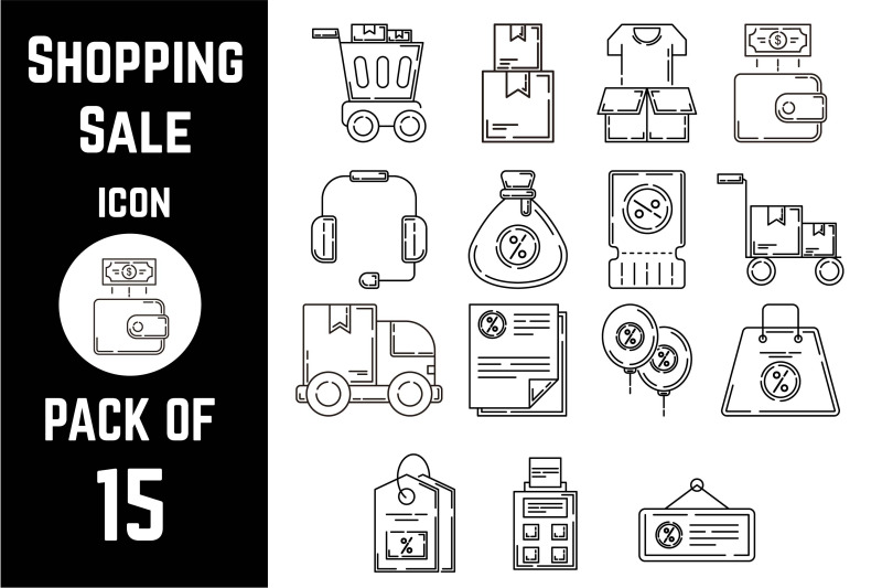 shopping-sale-icon-pack-bundle-lineart-vector-template