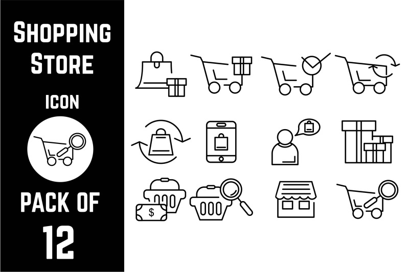 super-market-shopping-store-icon-pack-bundle-lineart-vector-template