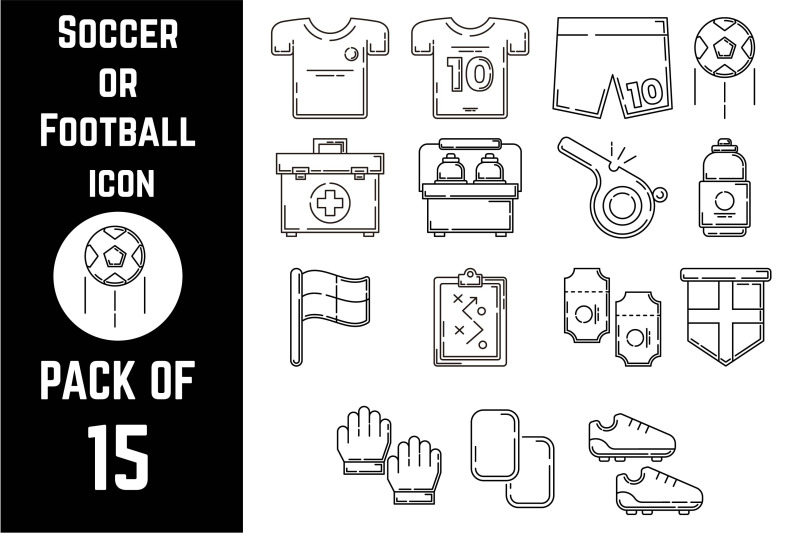 soccer-or-football-accessories-icon-pack-bundle-lineart-vector-template