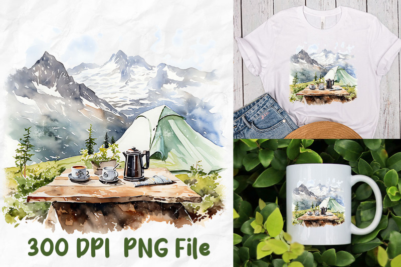 camping-life-coffee-picnic-mountains