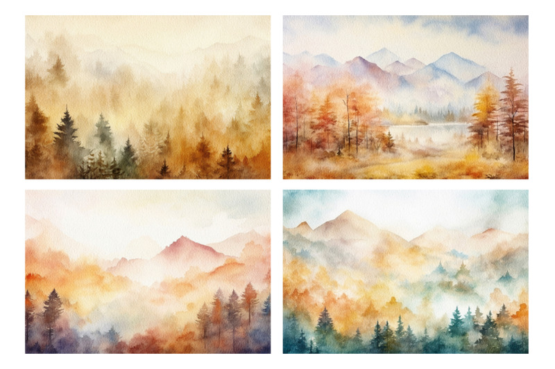 autumn-watercolor-landscape-backgrounds