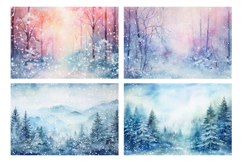 winter-watercolour-landscape-backgrounds