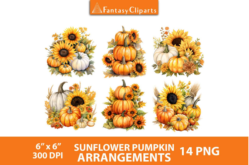 sunflower-pumpkins-arrangements-clipart-thanksgiving-png