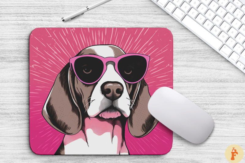 cute-pink-beagle-dog-mouse-pad