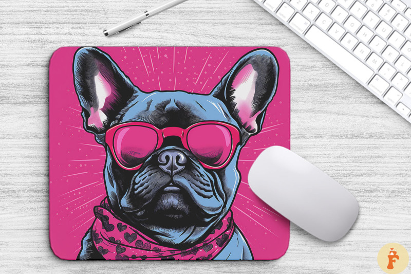 cute-pink-french-bulldog-dog-mouse-pad