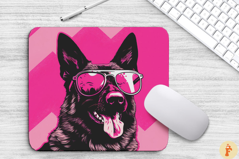 cute-pink-german-shepherd-dog-mouse-pad