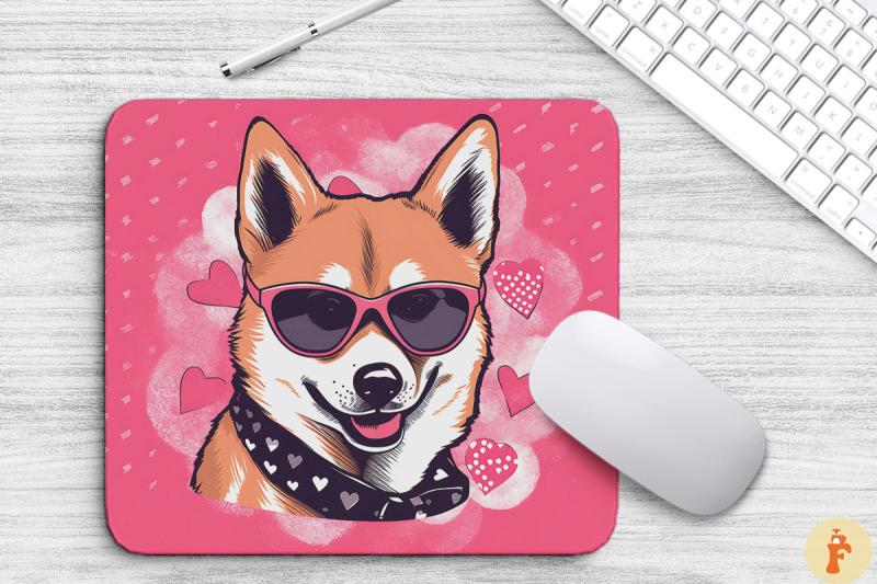 cute-pink-shiba-inu-mouse-pad