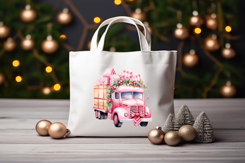 pink-christmas-car-vintage-christmas-sublimation