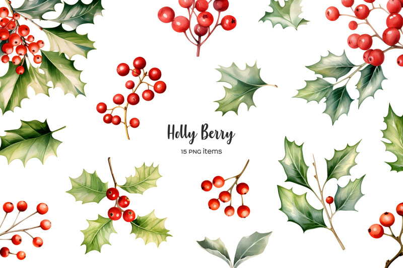 watercolor-holly-berry-clipart-holly-berries-plant-png-christmas-set