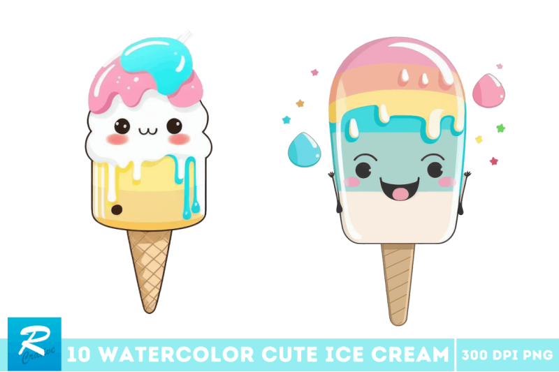 watercolor-cute-ice-cream-clipart-bundle