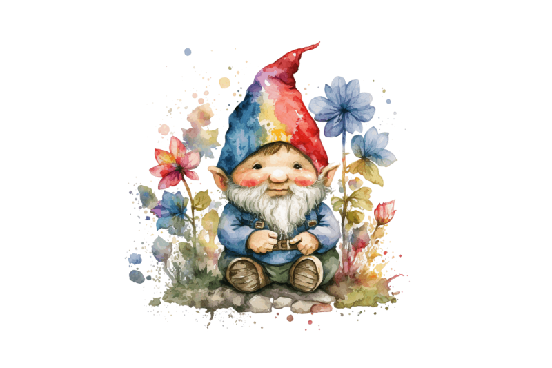 watercolor-cute-gnome-autism-clipart-bundle