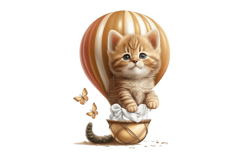 watercolor-cute-kitten-with-air-balloon-clipart-bundle