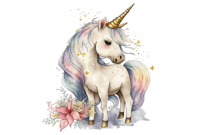 watercolor-magical-unicorn-clipart-bundle